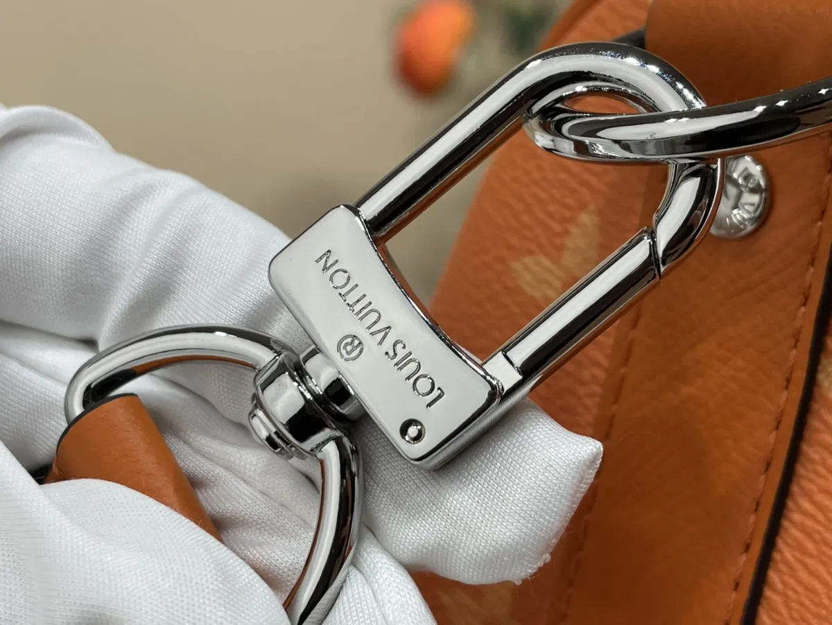 LV Keepall Bandoulière 25 男士橙色印花斜孭袋-M31044 6 bags 1127242006325