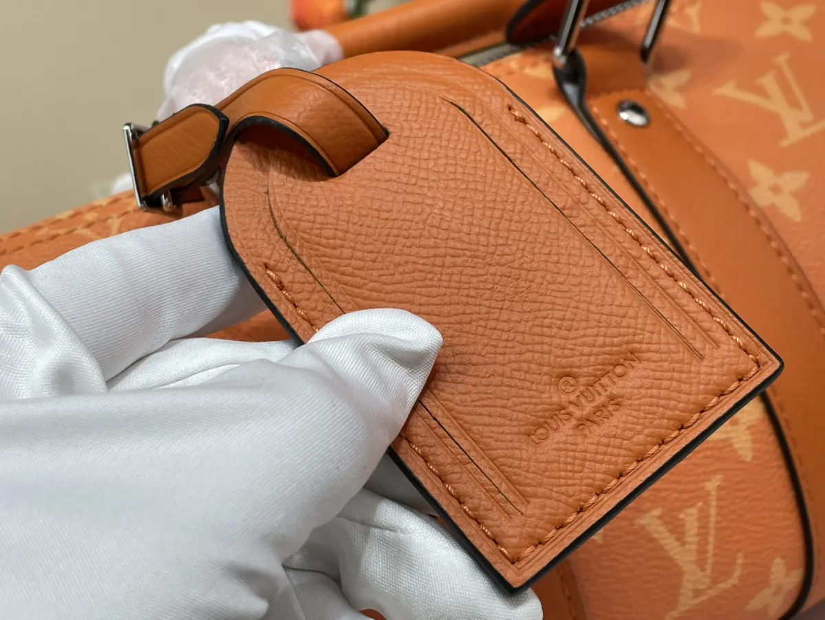 LV Keepall Bandoulière 25 男士橙色印花斜孭袋-M31044 5 bags 1127242006326