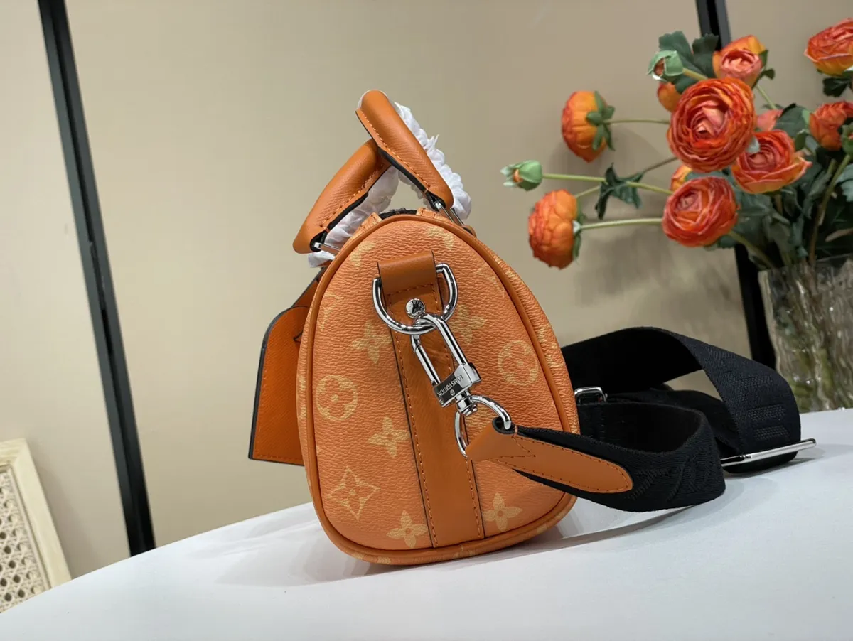 LV Keepall Bandoulière 25 男士橙色印花斜孭袋-M31044 3 bags 1127242006328