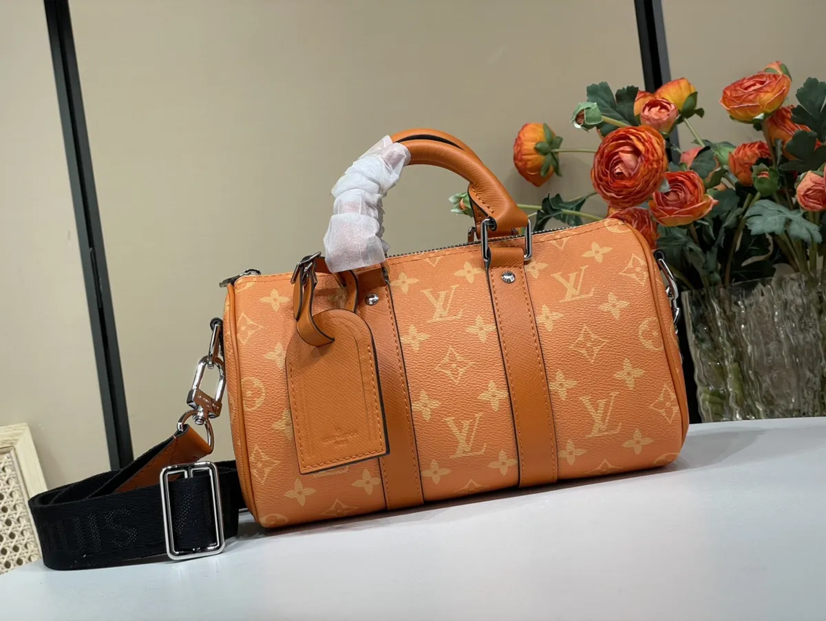 LV Keepall Bandoulière 25 男士橙色印花斜孭袋-M31044 1 bags 1127242006339