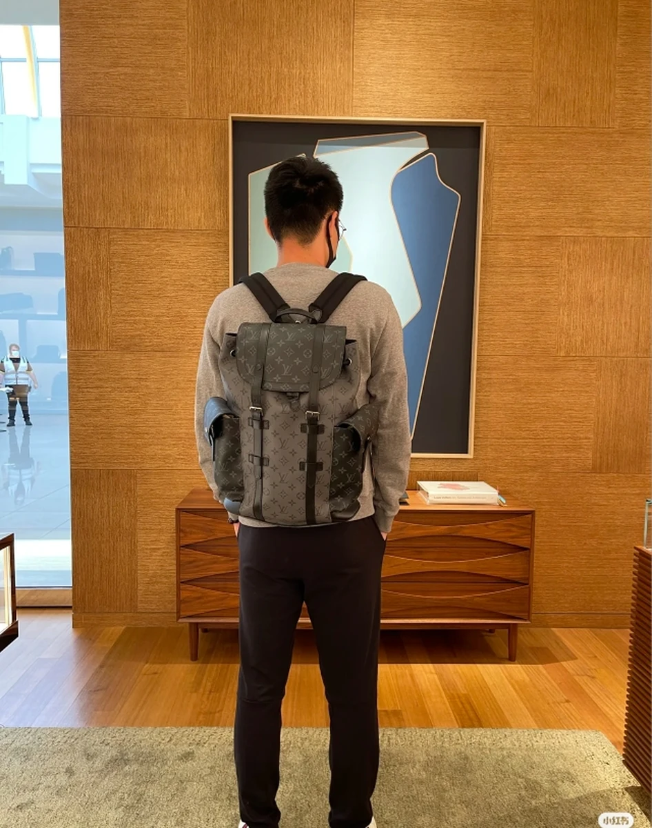 LV Christopher MM 男士印花拼色背囊-M45419 2 shopbag 271120241525448
