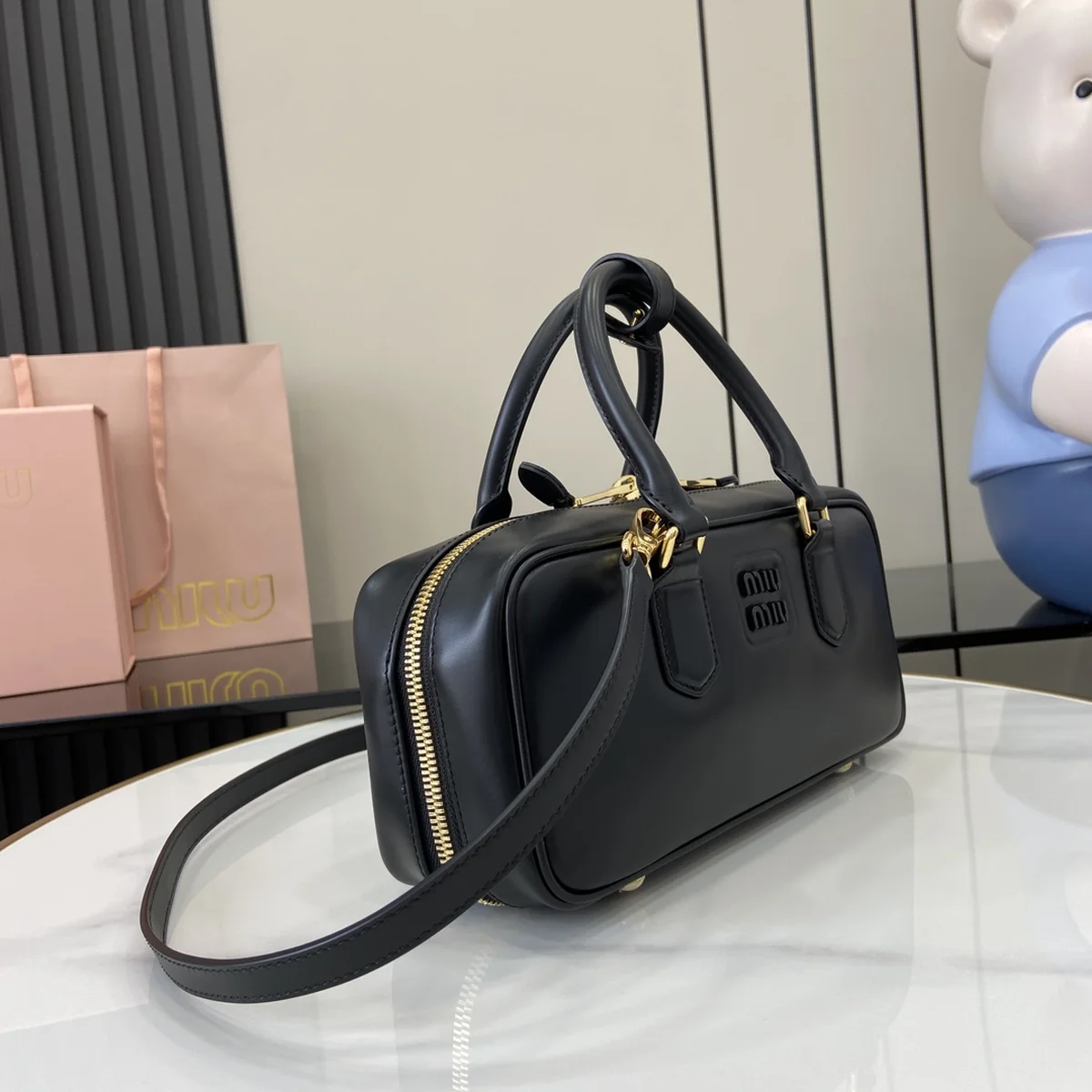 MiuMiu Arcadiematelassé納帕皮革手袋5BB148 3 GLOpnCERomKaqMhmN5aw