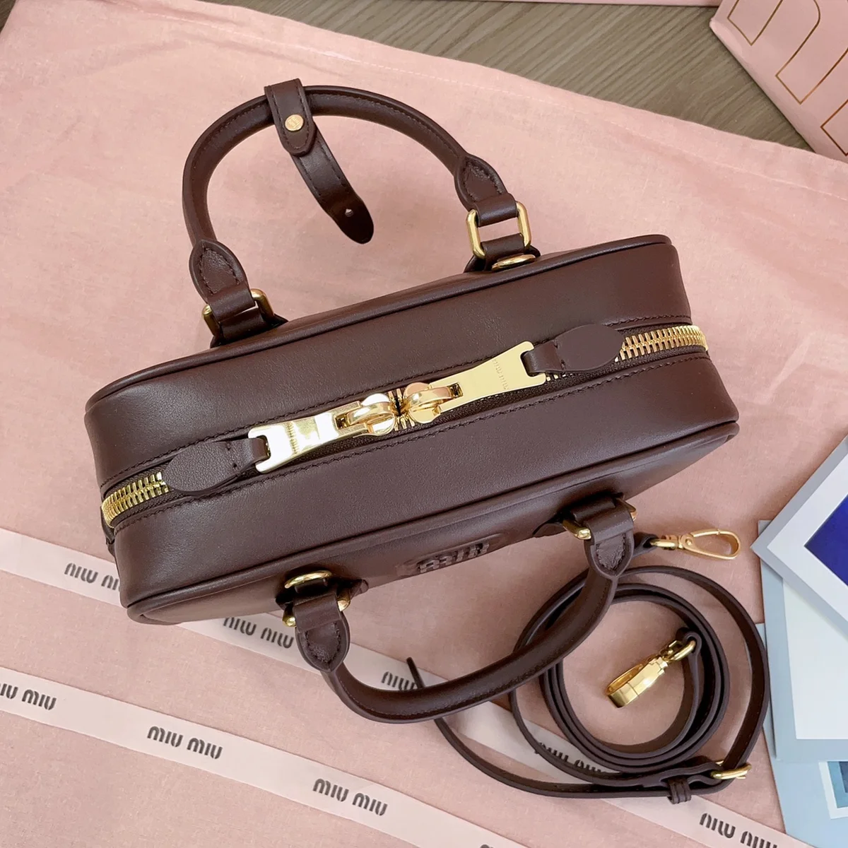 MiuMiu Arcadie皮革手袋5BB142 11 RYHJcBGNtSbMHqsswo4A