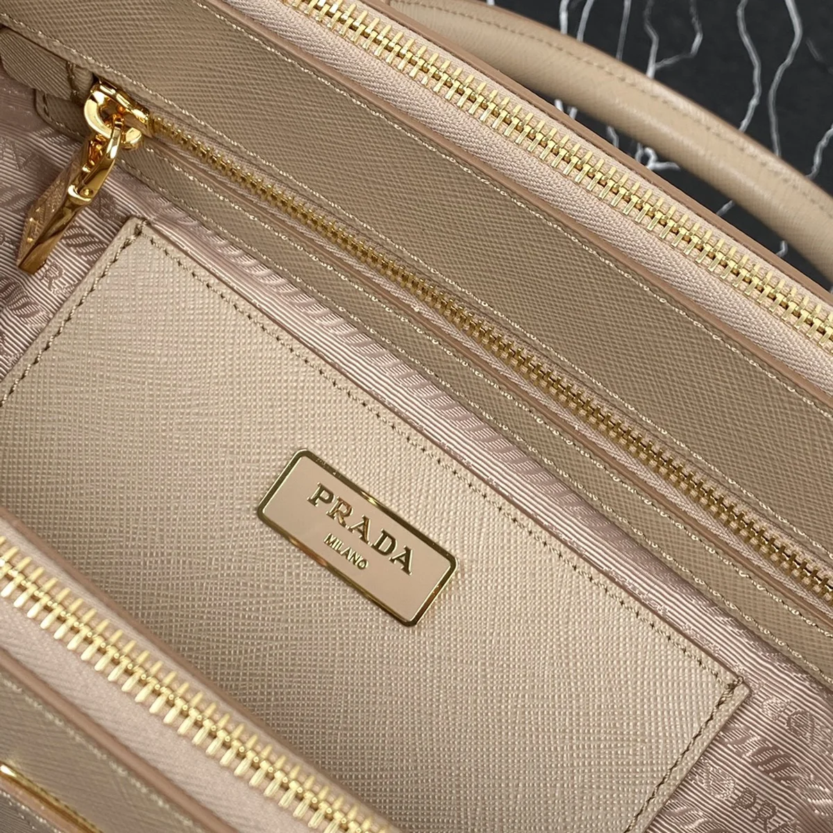 Prada Galleria 1BA863 MM粉色皮革手提手袋 10 TUA vjakHtuQkRblBWOm