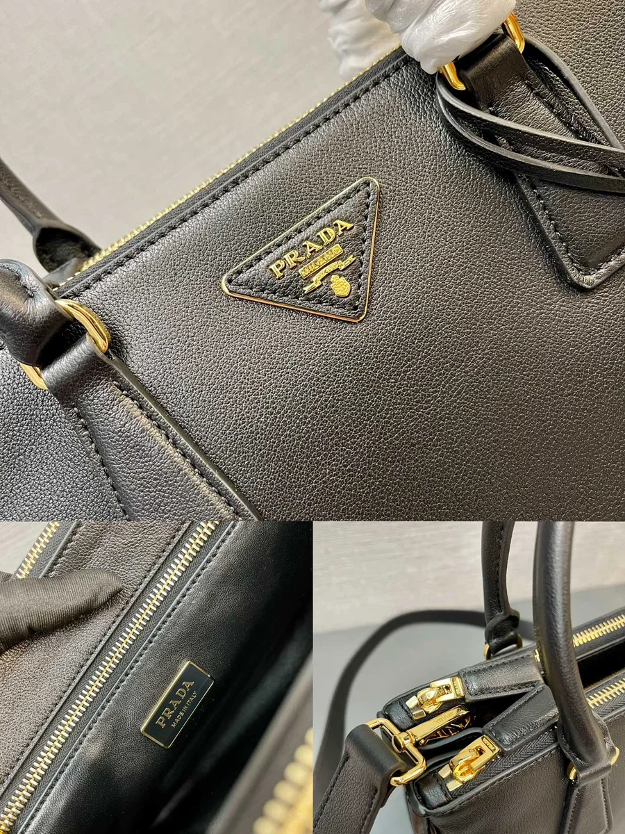 Prada Galleria 1BA863 MM黑色皮革單肩手袋 10 oonPk7vKAiW 4IYtaruV
