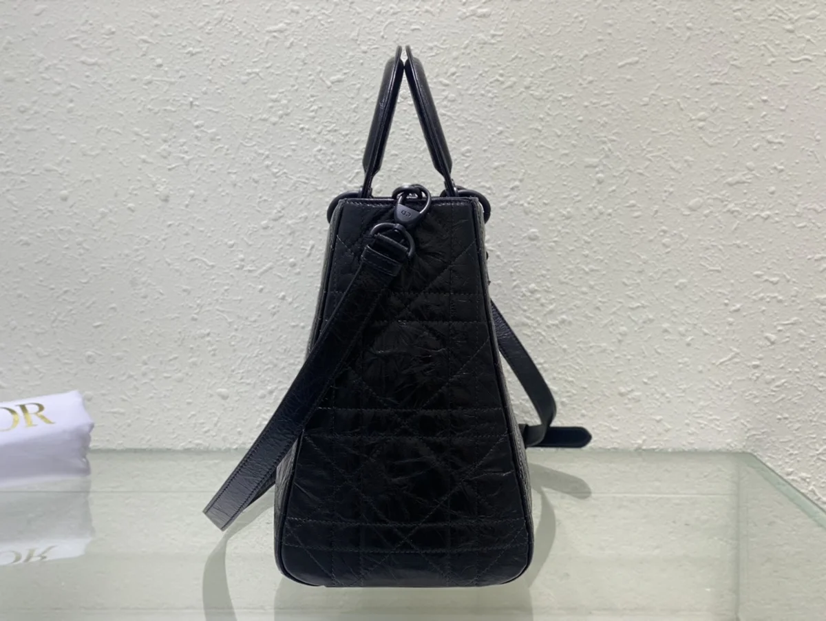 Dior Lady 黑色 皺紋背囊GM-M1152 4 5F7lj24777wVveMm3Xdy