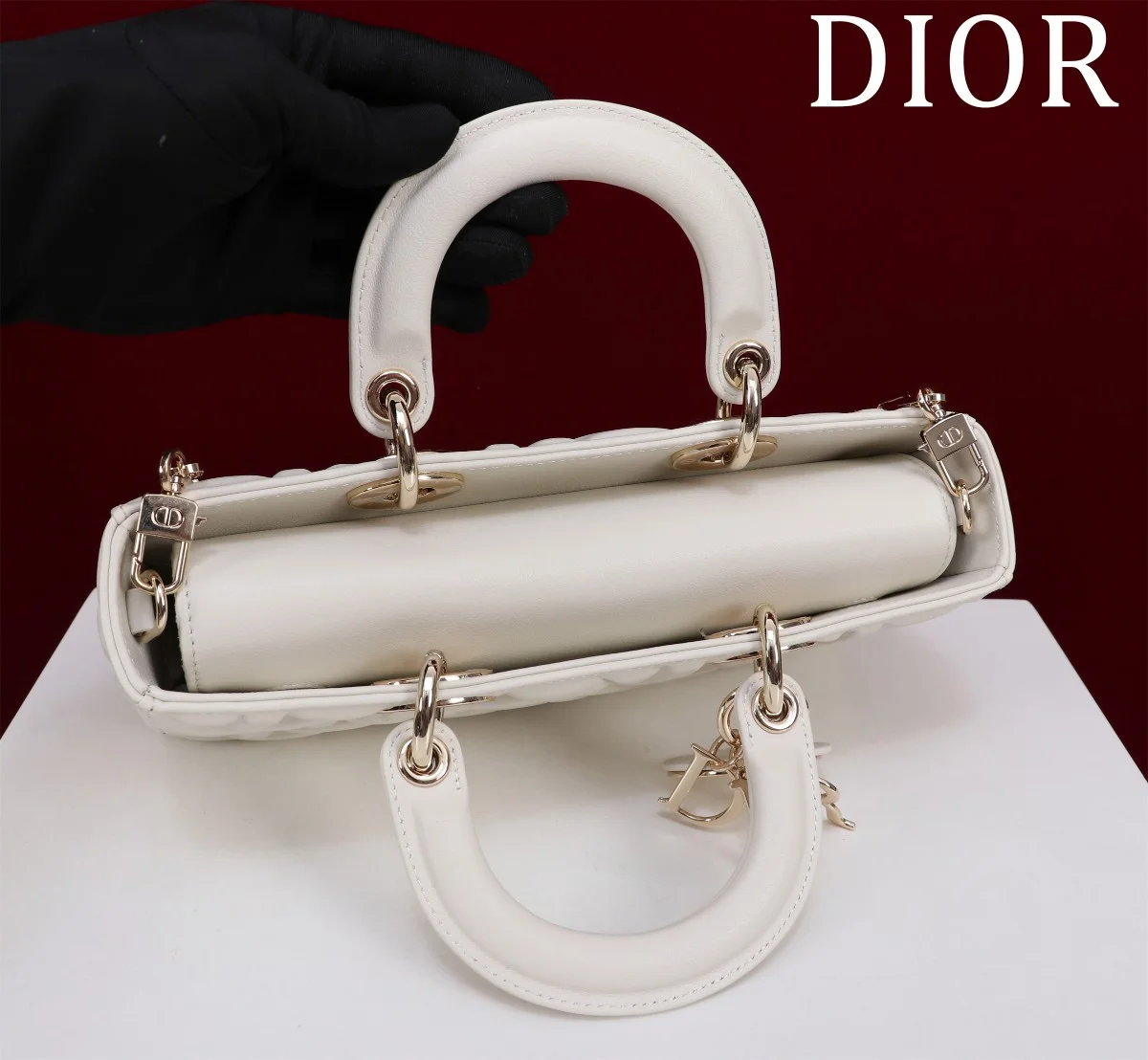 Dior Lady 奶白 小牛皮肩背袋MM-M0540 6 8scJH2qqniz6PjQcQ5VH
