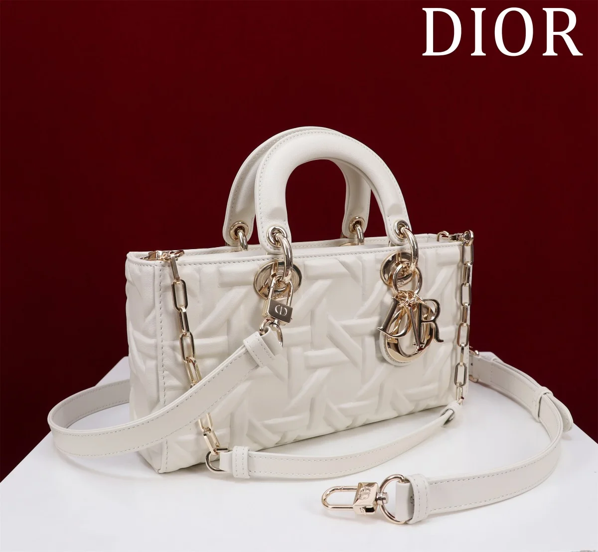 Dior Lady 奶白 小牛皮肩背袋MM-M0540 3 NEQObNFQ73c9bf b3Xuo