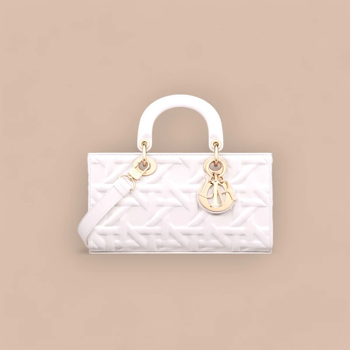 Dior Lady 奶白 小牛皮肩背袋MM-M0540 1 PEEb9LUn44Ys6ocDv kv