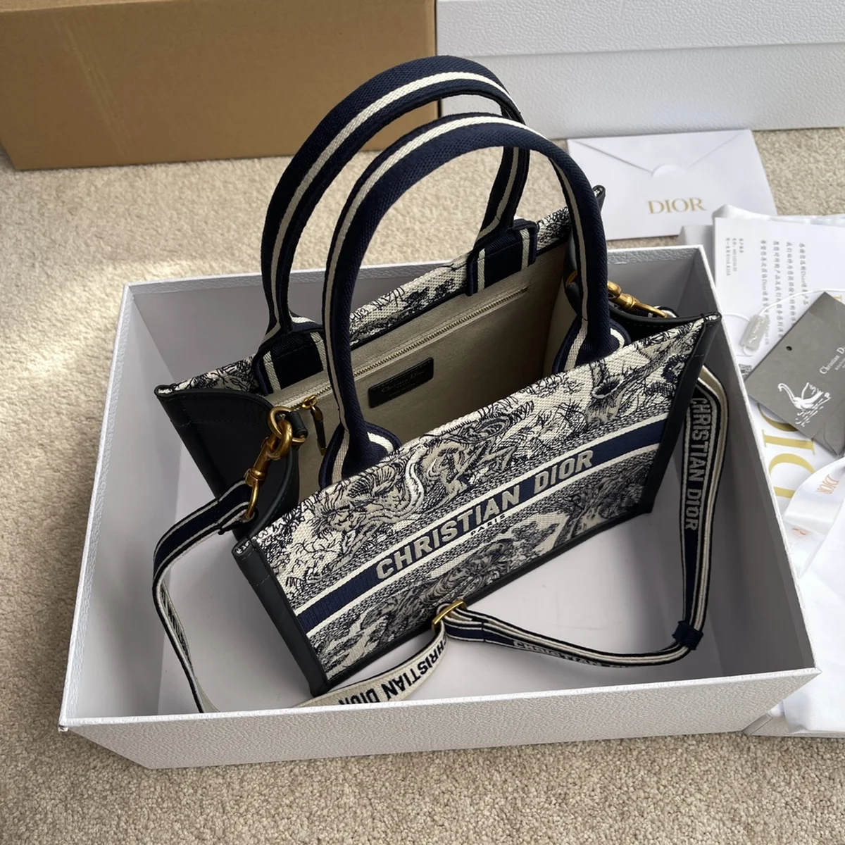 Dior Book 海軍藍托特手袋PM-M1325 5 Siydb M4gSULVOF3OVqq