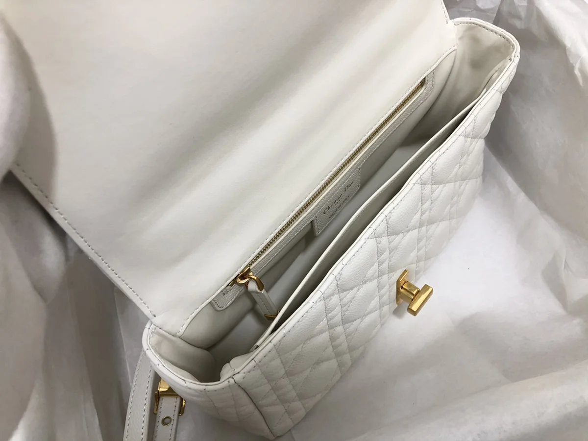 Dior Caro 象牙色 小牛皮斜孭袋MM-M9242 9 XLaWu2teYWjsb