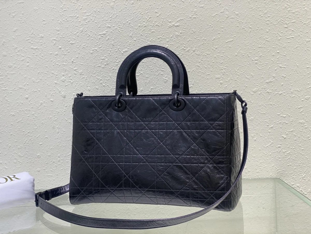 Dior Lady 黑色 皺紋背囊GM-M1152 5 g8ZszQCZblAuR9G5b80R